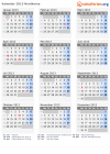 Kalender 2013 mit Ferien und Feiertagen Nordkorea