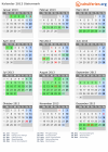 Kalender 2013 mit Ferien und Feiertagen Steiermark