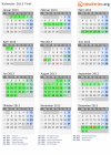 Kalender 2013 mit Ferien und Feiertagen Tirol