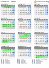Kalender 2013 mit Ferien und Feiertagen Aargau