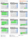 Kalender 2013 mit Ferien und Feiertagen Bern