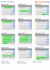 Kalender 2013 mit Ferien und Feiertagen Genf