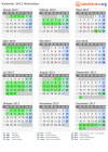 Kalender 2013 mit Ferien und Feiertagen Nidwalden