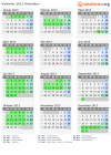 Kalender 2013 mit Ferien und Feiertagen Obwalden
