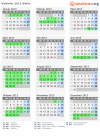 Kalender 2013 mit Ferien und Feiertagen Wallis