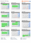 Kalender 2013 mit Ferien und Feiertagen Zug