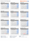 Kalender 2013 mit Ferien und Feiertagen Slowenien
