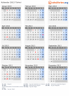 Kalender 2013 mit Ferien und Feiertagen Türkei