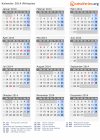 Kalender 2014 mit Ferien und Feiertagen Äthiopien