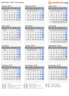 Kalender 2014 mit Ferien und Feiertagen Armenien