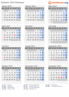Kalender 2014 mit Ferien und Feiertagen Botsuana