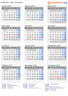 Kalender 2014 mit Ferien und Feiertagen Namibia