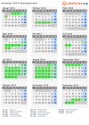 Kalender 2014 mit Ferien und Feiertagen Oberösterreich