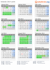 Kalender 2014 mit Ferien und Feiertagen Lublin
