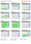 Kalender 2014 mit Ferien und Feiertagen Podlachien