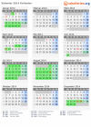 Kalender 2014 mit Ferien und Feiertagen Schlesien