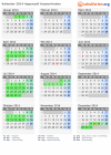 Kalender 2014 mit Ferien und Feiertagen Appenzell Ausserrhoden