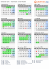 Kalender 2014 mit Ferien und Feiertagen Appenzell Innerrhoden