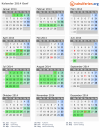 Kalender 2014 mit Ferien und Feiertagen Genf