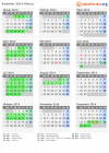 Kalender 2014 mit Ferien und Feiertagen Glarus