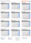 Kalender 2014 mit Ferien und Feiertagen Schweiz