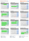 Kalender 2014 mit Ferien und Feiertagen Jura