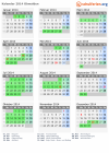 Kalender 2014 mit Ferien und Feiertagen Obwalden