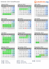 Kalender 2014 mit Ferien und Feiertagen Schaffhausen