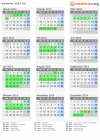 Kalender 2014 mit Ferien und Feiertagen Uri