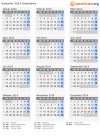 Kalender 2014 mit Ferien und Feiertagen Simbabwe