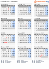 Kalender 2014 mit Ferien und Feiertagen Südsudan