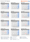 Kalender 2015 mit Ferien und Feiertagen Ägypten