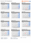 Kalender 2015 mit Ferien und Feiertagen Bangladesch