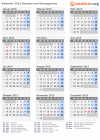 Kalender 2015 mit Ferien und Feiertagen Bosnien und Herzegowina