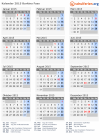 Kalender 2015 mit Ferien und Feiertagen Burkina Faso