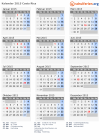Kalender 2015 mit Ferien und Feiertagen Costa Rica