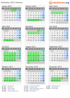Kalender 2015 mit Ferien und Feiertagen Amiens