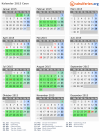 Kalender 2015 mit Ferien und Feiertagen Caen