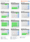 Kalender 2015 mit Ferien und Feiertagen Créteil