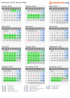 Kalender 2015 mit Ferien und Feiertagen Nancy-Metz