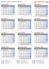 Kalender 2015 mit Ferien und Feiertagen Großbritannien