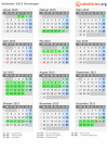 Kalender 2015 mit Ferien und Feiertagen Groningen