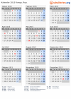 Kalender 2015 mit Ferien und Feiertagen Kongo, Rep.