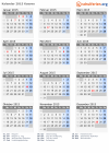 Kalender 2015 mit Ferien und Feiertagen Kosovo