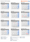 Kalender 2015 mit Ferien und Feiertagen Kroatien