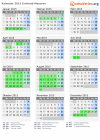 Kalender 2015 mit Ferien und Feiertagen Ermland-Masuren