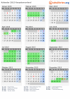 Kalender 2015 mit Ferien und Feiertagen Karpatenvorland