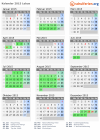 Kalender 2015 mit Ferien und Feiertagen Lebus