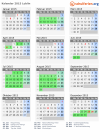 Kalender 2015 mit Ferien und Feiertagen Lublin