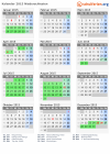 Kalender 2015 mit Ferien und Feiertagen Niederschlesien